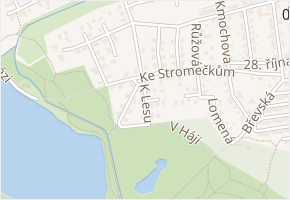 K Lesu v obci Hostivice - mapa ulice