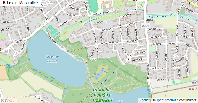 K Lesu - mapa ulice