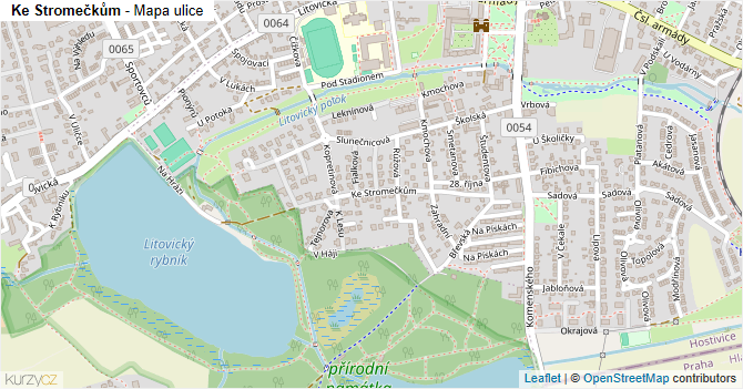 Ke Stromečkům - mapa ulice