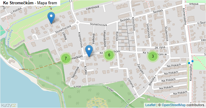 Ke Stromečkům - mapa firem