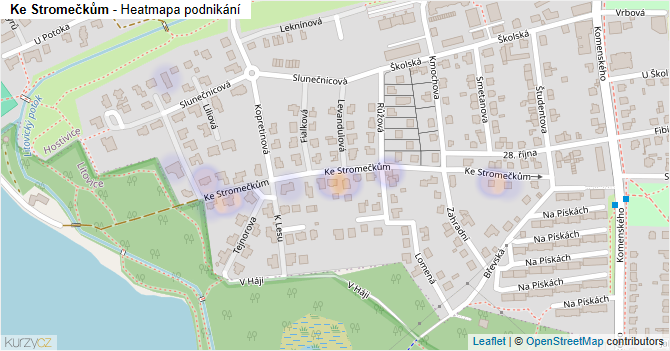 Ke Stromečkům - mapa podnikání