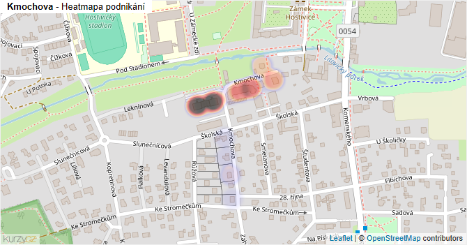 Kmochova - mapa podnikání