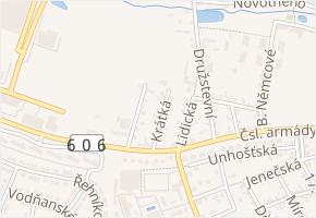 Krátká v obci Hostivice - mapa ulice