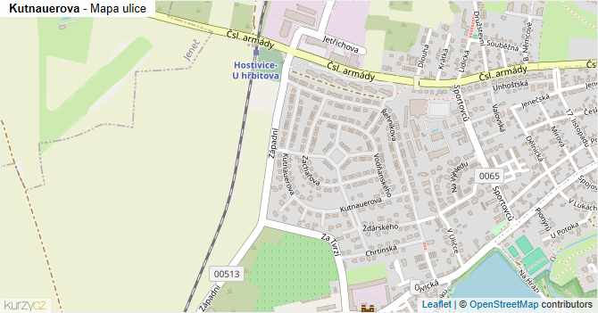 Kutnauerova - mapa ulice