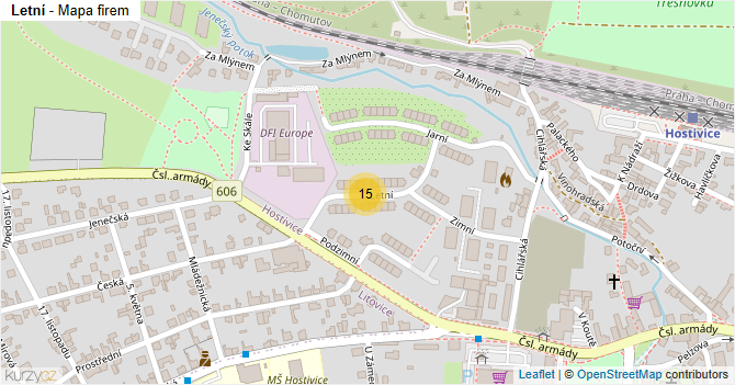 Letní - mapa firem