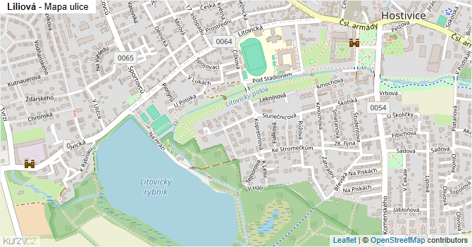 Liliová - mapa ulice
