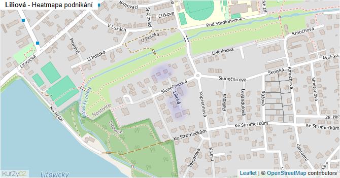 Liliová - mapa podnikání