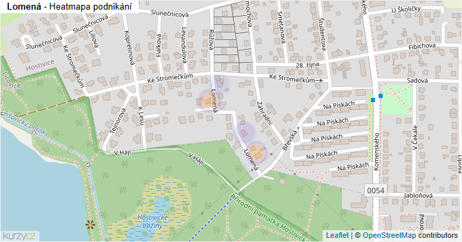 Lomená - mapa podnikání