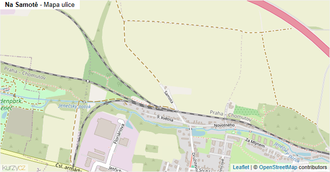 Na Samotě - mapa ulice