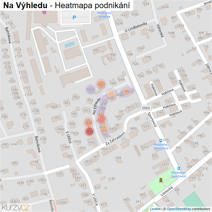 Mapa Na Výhledu - Firmy v ulici.