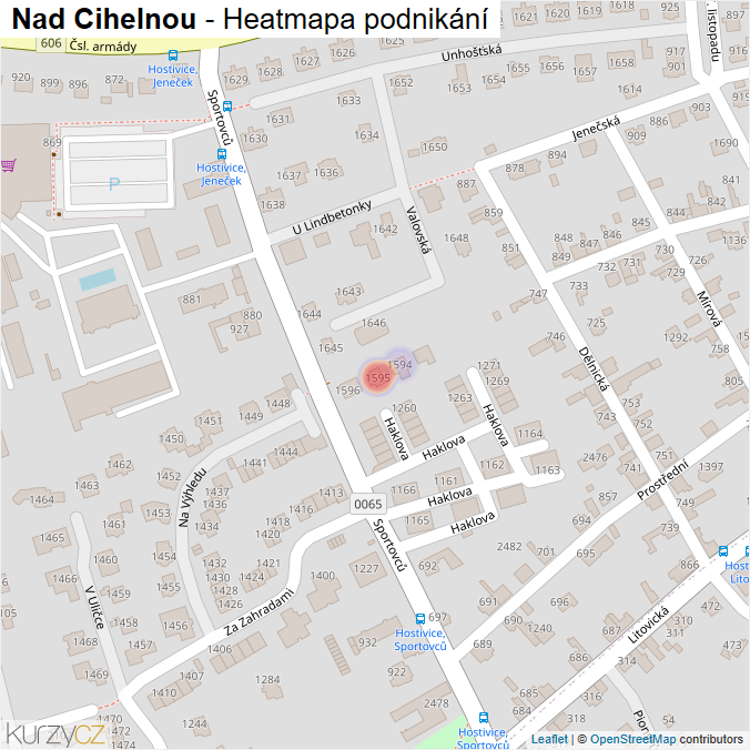 Mapa Nad Cihelnou - Firmy v ulici.
