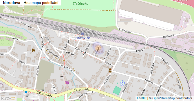 Nerudova - mapa podnikání