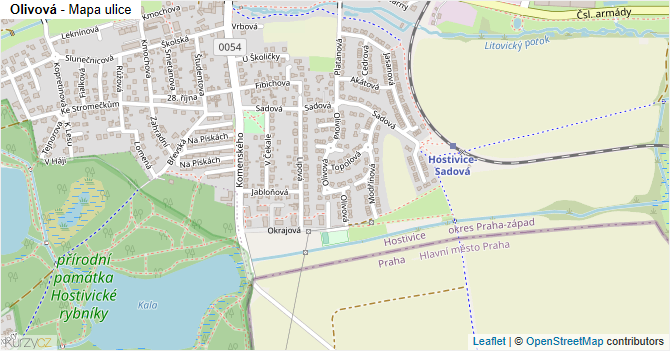 Olivová - mapa ulice