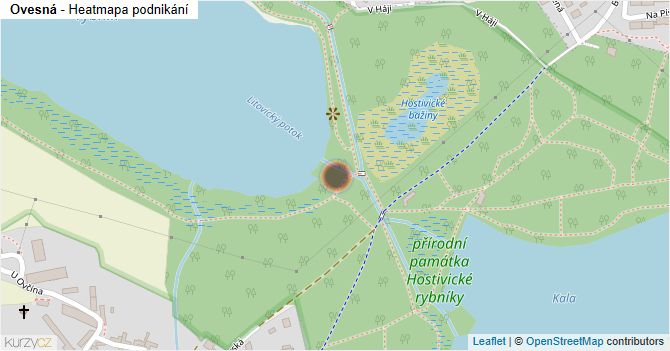 Ovesná - mapa podnikání