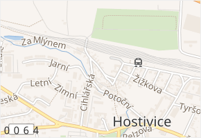 Palackého v obci Hostivice - mapa ulice