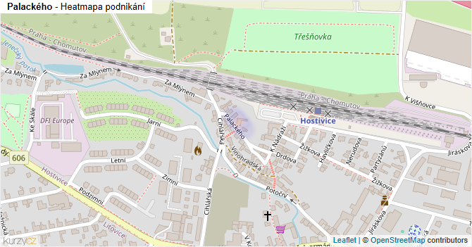 Palackého - mapa podnikání