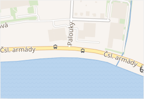 Palouky v obci Hostivice - mapa ulice