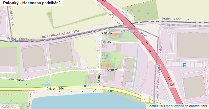 Palouky - mapa podnikání