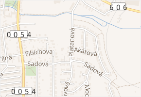 Platanová v obci Hostivice - mapa ulice