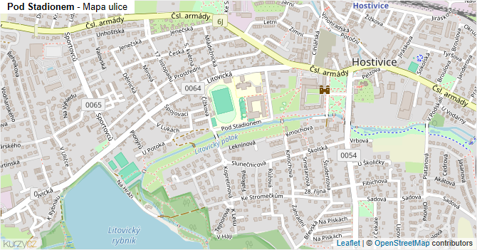 Pod Stadionem - mapa ulice