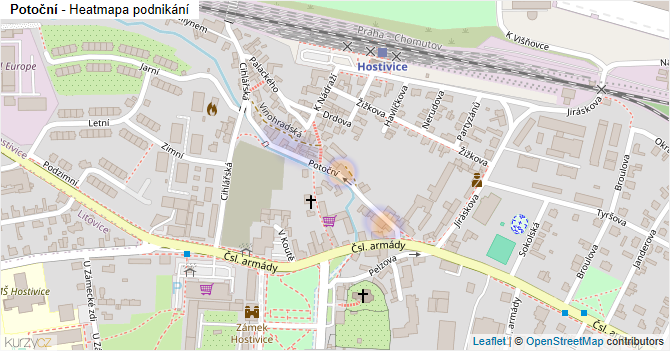 Potoční - mapa podnikání