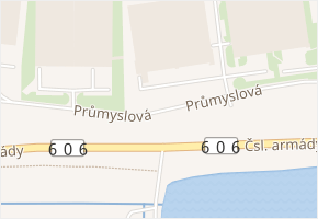 Průmyslová v obci Hostivice - mapa ulice