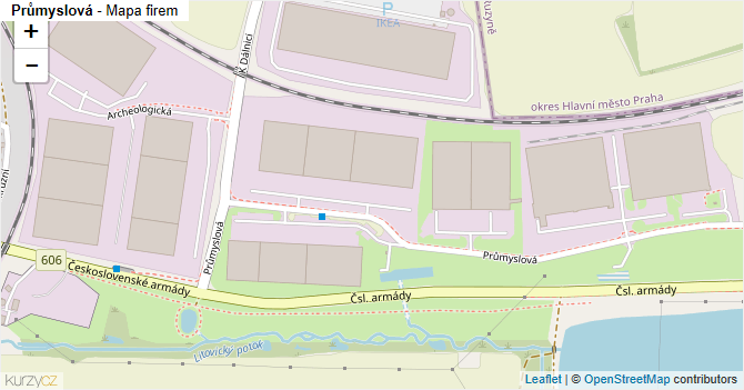 Průmyslová - mapa firem