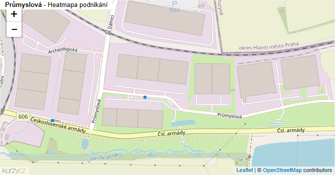 Průmyslová - mapa podnikání