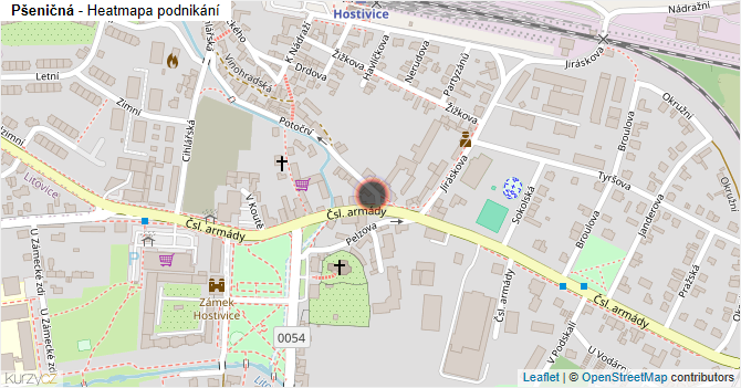 Pšeničná - mapa podnikání