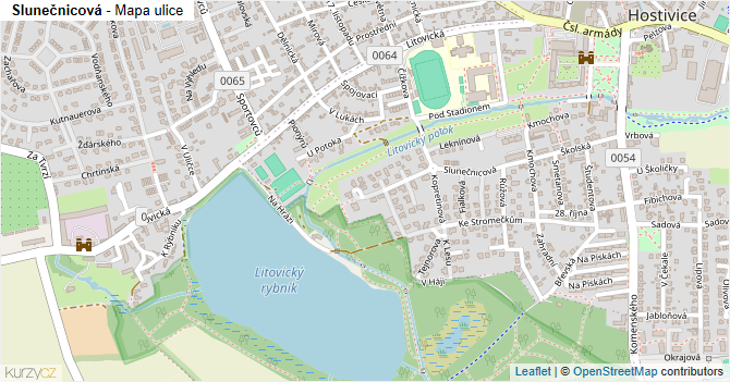 Slunečnicová - mapa ulice