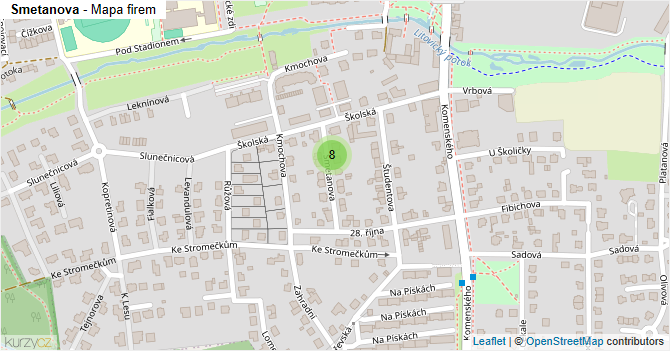 Smetanova - mapa firem