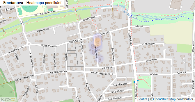 Smetanova - mapa podnikání