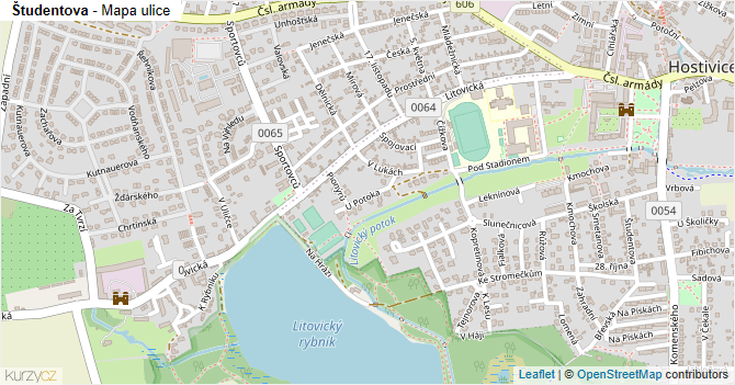 Študentova - mapa ulice