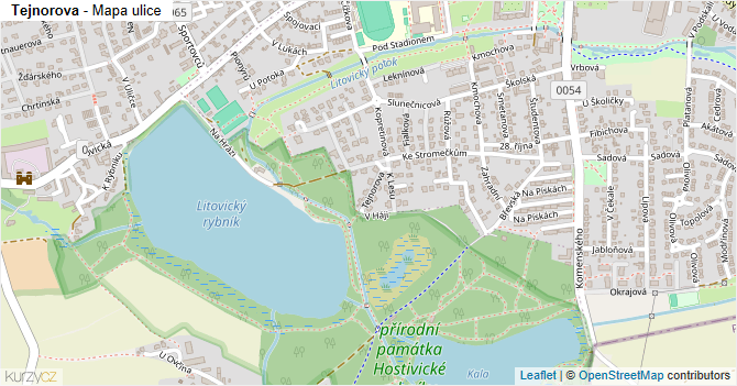 Tejnorova - mapa ulice