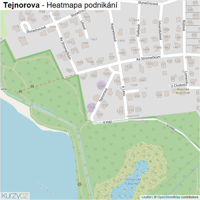 Mapa Tejnorova - Firmy v ulici.