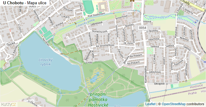 U Chobotu - mapa ulice