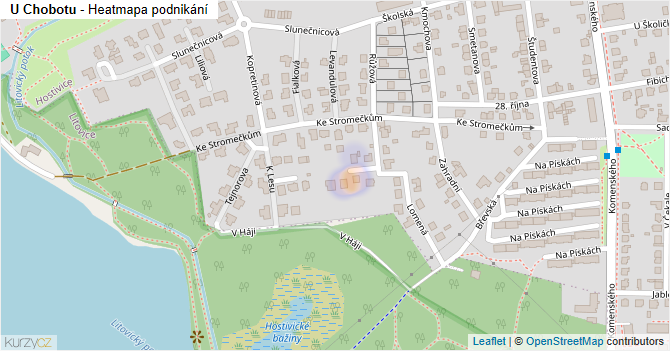 U Chobotu - mapa podnikání