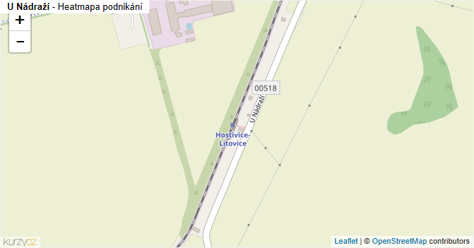 U Nádraží - mapa podnikání