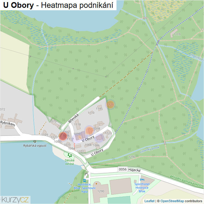 Mapa U Obory - Firmy v ulici.