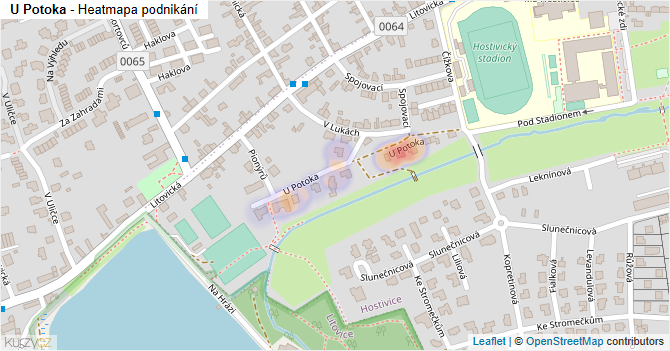 U Potoka - mapa podnikání