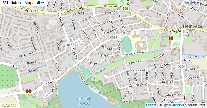 V Lukách - mapa ulice