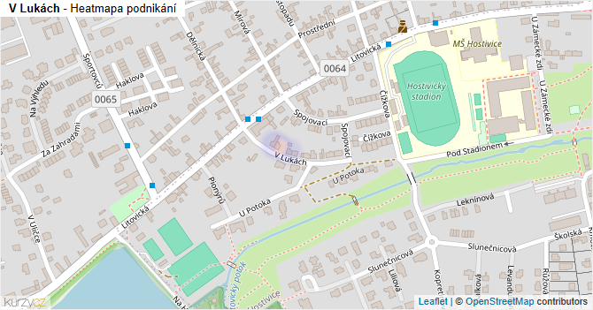 V Lukách - mapa podnikání