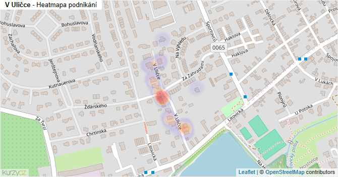 V Uličce - mapa podnikání