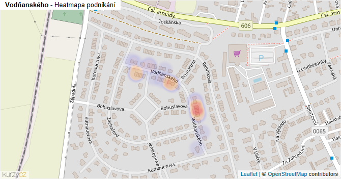Vodňanského - mapa podnikání