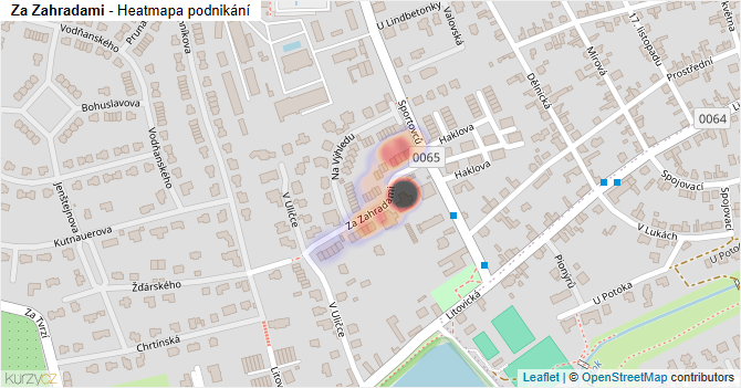 Za Zahradami - mapa podnikání