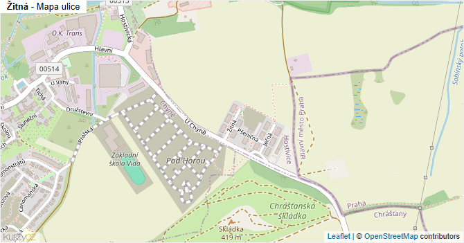 Žitná - mapa ulice