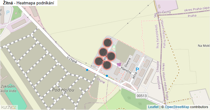 Žitná - mapa podnikání