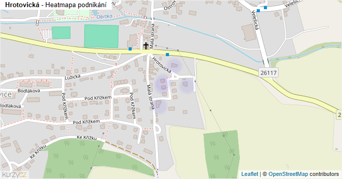 Hrotovická - mapa podnikání