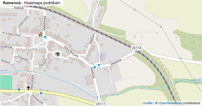 Kamenná - mapa podnikání