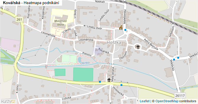 Kovářská - mapa podnikání